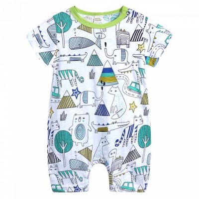 New Born Baby Clothing Baby Toddler Clothing 100% Cotton Plain Printing Baby Romper Clothes